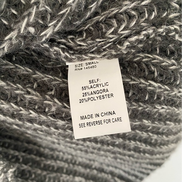 mo:vint Knit Grey Sweater with Balloon Sleeves - Picture 4 of 5